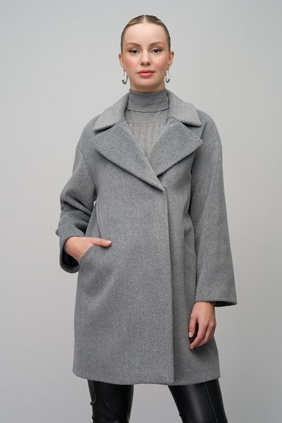 Olcay Lässiger Plus-Size-Mantel mit Druckknopfverschluss A.GRAY 3080