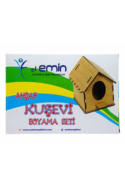 Tuğra Emin Em726 Painting Wooden Bird House Set
