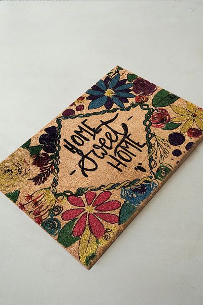 Chilai Home Coco Topiary Natural Coco Doormat, 40X60 cm Bristle Door Mat