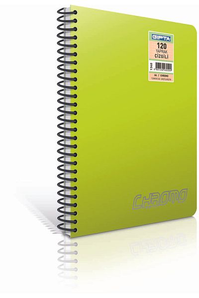 Gıpta Chromo A4 160 Yp - Caiet cu spirală cu linii PP Capacetin