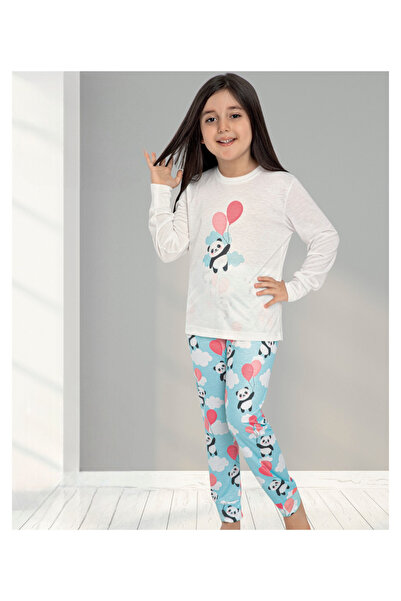 Miss Dünya Lissa Комплект пижама с дълъг ръкав и горнище с щампа за момичета