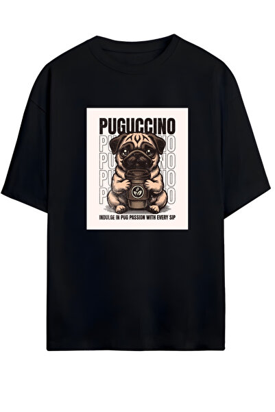 MAGORS PUGUCCINO KAFIĆ High Štampano Unisex Oversize kroj Pamuk T-shirt - Nov...