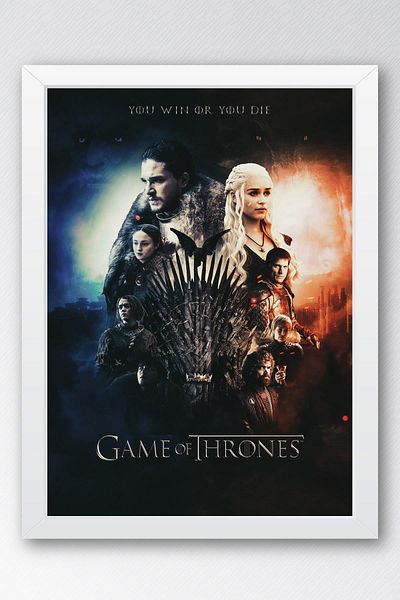 Saturn Ζωγραφική με κορνίζα Game of Thrones - Ζωγραφική αφίσας της τηλεοπτικής σειράς Game of Thrones
