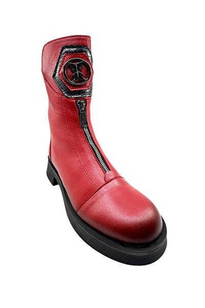 Venüs 2252103 Hakiki Deri Kadın Bot - KIRMIZI