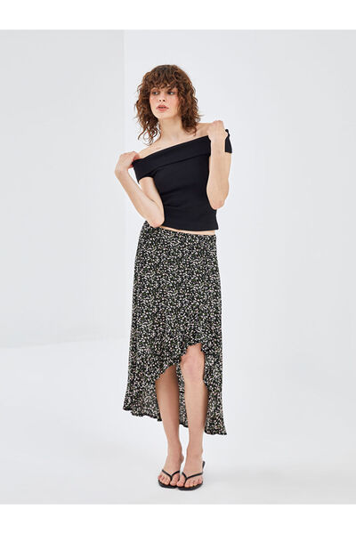 LC Waikiki Rmz Gi̇yi̇m Farkiyla Women's Floral Skirt with Waist Cord