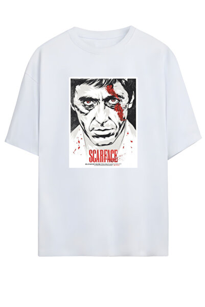 MAGORS Оверсайз бавовняна чорна футболка з дизайном Scarface-Tony Montana