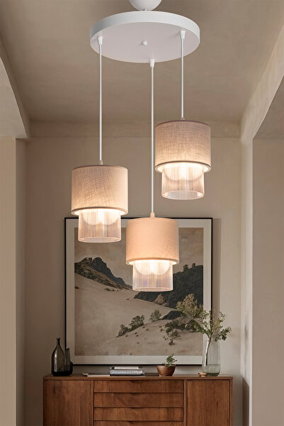 AG LightDesign Beyaz Sarkıt Avize Salon Yatak Odası Mutfak Modern Şık Lamba