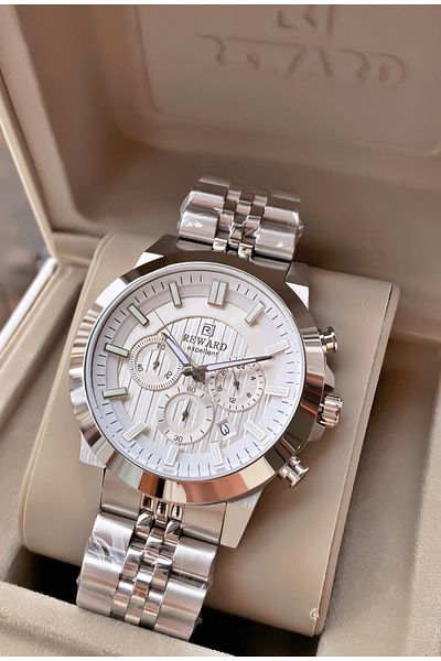 Reward Brand Silver Color Inner Functions Active Men's Wrist Watch - Bracelet Gift