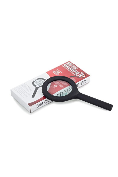 Belle Fusion 3 Ledli Işıklı El Büyüteci 250 Lümen Beyaz Işık Büyüteç 3x Zoom Tamirci Büyüteç Wt374