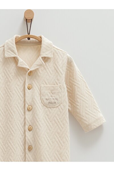 Caramell Baby Boy Romper - 100% Organic Cotton, 1-3 and 9-12 Months with Booties, 6-9 Months Without Booties