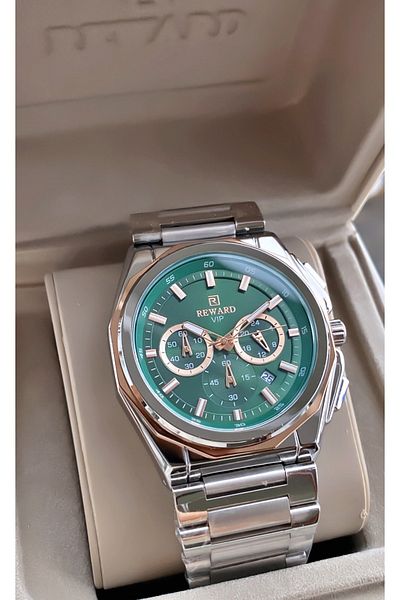 Reward Brand Silver Color Inner Functions Active Men's Wrist Watch - Bracelet Gift