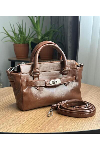 RumyaCollection Kadın Çapraz Askılı Toka Detaylı Fermuarlı Mini El ve Omuz Ça...