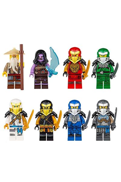 Legoedly الموسم الجديد Ninja Go - مجموعة شخصيات صغيرة متوافقة مع Lego مكونة من 8 قطع
