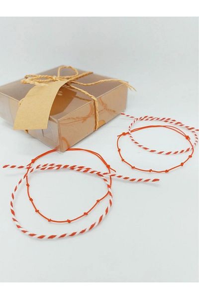 BAE ATOLYE 7 Knot Red Rope Bracelet Marteniçka with Gift, Gift Boxed
