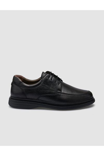 Cabani 100% Genuine Leather Black Men's Casual Shoes