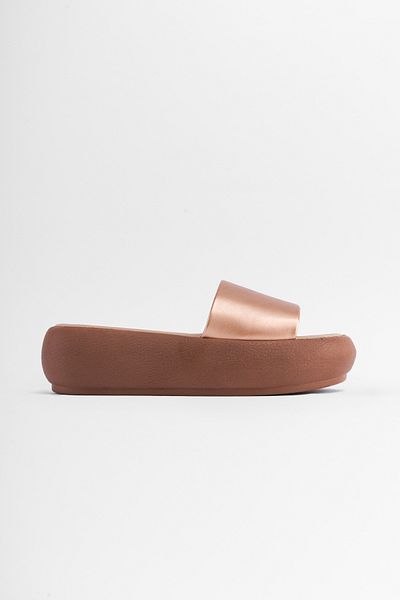SHOEMARK Gold Stripe Thick Sole Women's Sandals - Jill