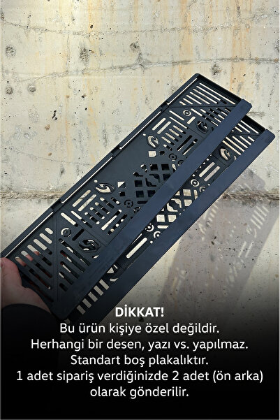 Pleksimanya Boş Takmatik Plakalık (Çift Olarak Gönderilir)