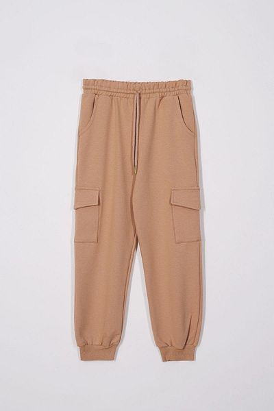 zepkids Φούτερ για αγόρια με διπλή τσέπη Cargo Pocket Mink Color με μονό πάτο
