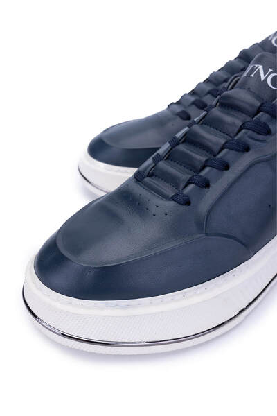 Tamer Tanca Erkek Hakiki Deri Lacivert Sneakers & Spor Ayakkabı