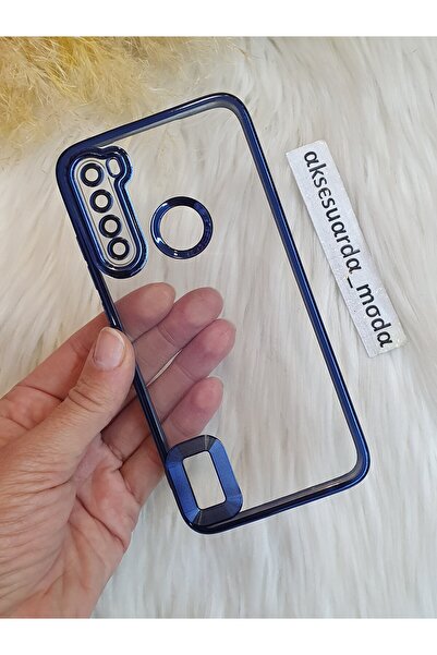 Aksesuarda Moda REDMİ NOTE 8 UYUMLU KAMERA LENSLİ LAZER KESİM LOGO DETAYLI KILIF