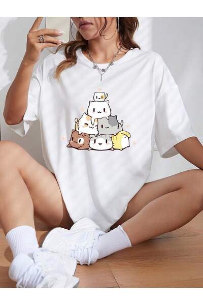 donamod Desen animat și design grafic Tricou supradimensionat Seria Cartoon/L...