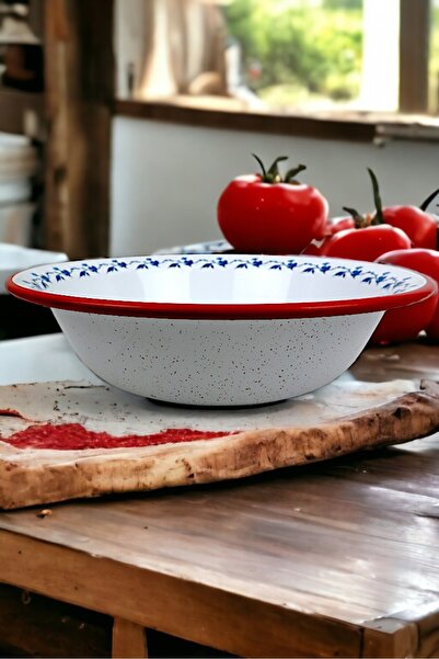İnci Emaye 4.5 Liter 36 cm Enameled Basin and Mixing Bowl - Dough Basin. The Fruit Pot. Dowry. Big Bowl