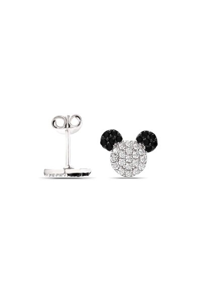 Parmas Design Kız Çocuk Mickey Mause 925 Ayar Gümüş Küpe