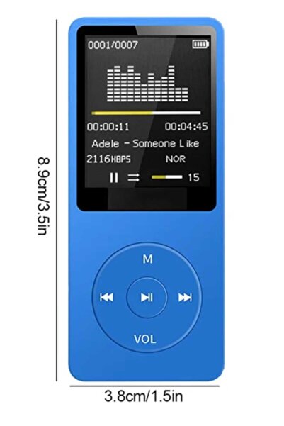 SIGHTZER 8GB DAHİLİ HAFIZALI BLUETOOTHLU MP3-MP4 ÇALAR SES KAYIT FM RADİO DAHİLİ HOPARLÖR EKRANLI MÜZİK ÇALAR