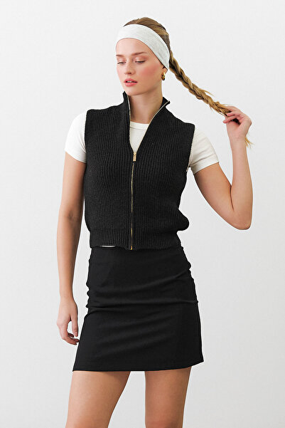 urban focus Zippered Knitwear Vest