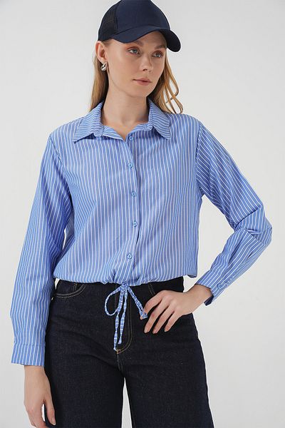 Bigdart 20276 Blue Striped Long Sleeve Shirt