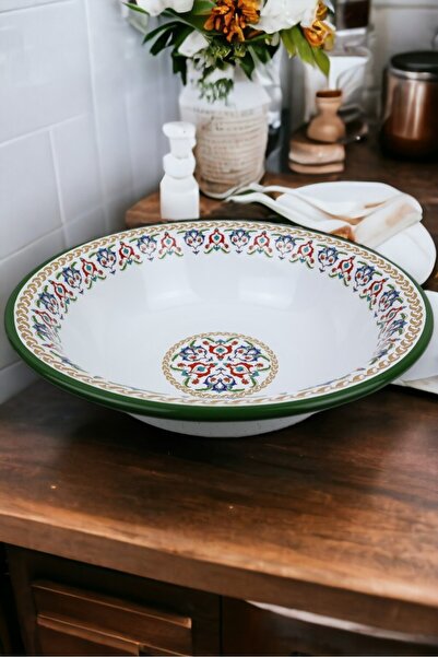 İnci Emaye 4.5 Liter 36 cm Enameled Basin and Mixing Bowl - Dough Basin. The Fruit Pot. Dowry. Big Bowl