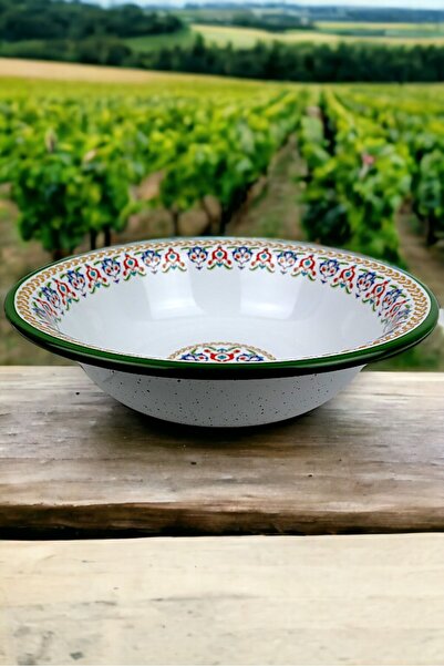 İnci Emaye 4.5 Liter 36 cm Enameled Basin and Mixing Bowl - Dough Basin. The Fruit Pot. Dowry. Big Bowl