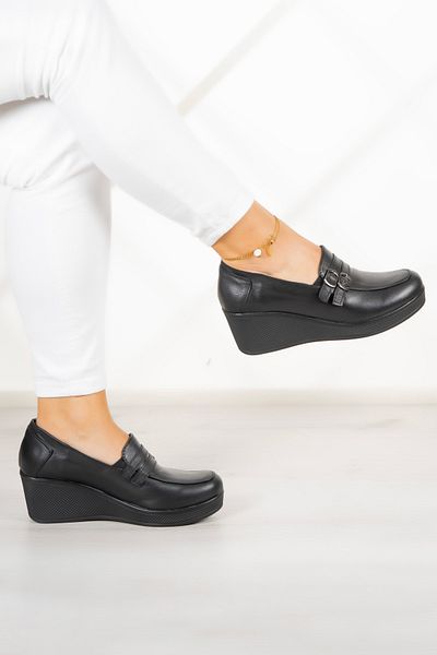 Erkan Saçmacı Pantofi de zi cu toc cu pană din piele naturală Taylor