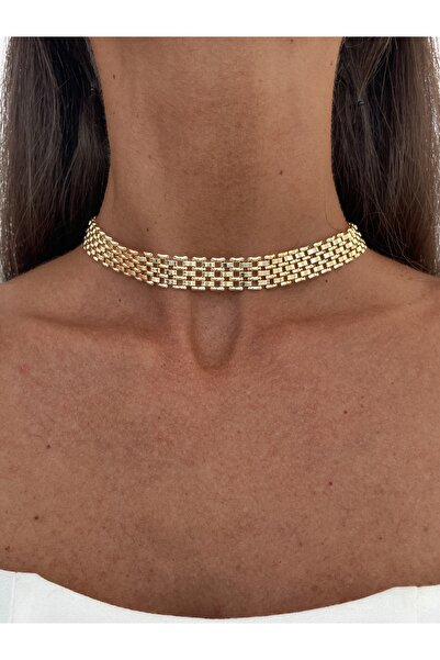Luparadis Özel Seri Gold Hasır Choker Kolye