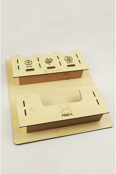 kutuTR Apartman Ortak Fatura & Posta Kutusu Ahşap