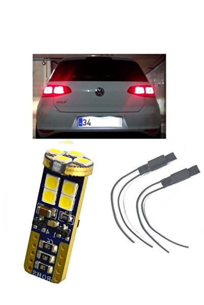 Erlight Vw Golf 7 Uyumlu Beyaz Led Plaka Lambası Ampul Seti T10 W5w