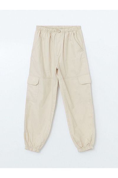 LC Waikiki Girls' Cargo Jogger Pants with Elastic Waist
