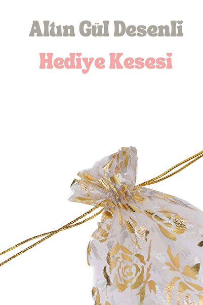 Melien 20 Ad 14 Cm X 12 Cm  Şeffaf Altın Bez Kına Düğün Mevlit Sünnet Tespih ...