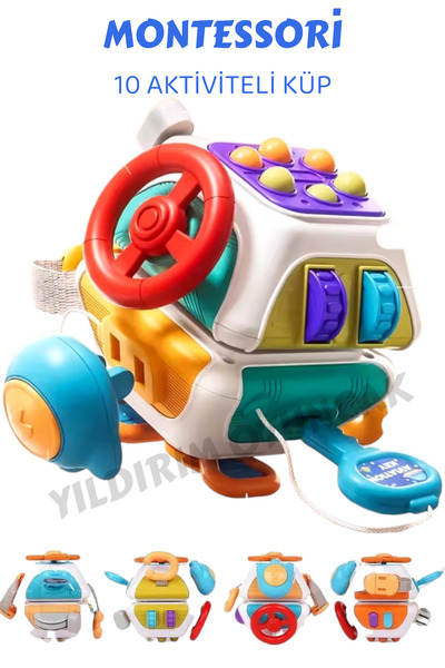 YILDIRIM OYUNCAK Küp 10 Aktiviteli El ve Göz Koordinasyonu -  Eğitici Çok Ama...