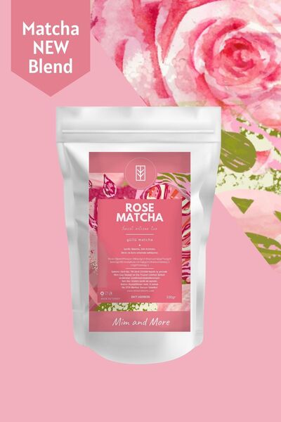 Mim and More Rose Matcha - Gül Aromalı Matcha, 100 gr
