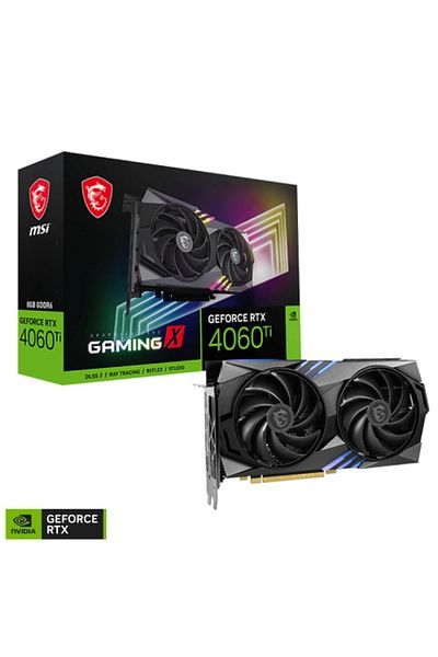 MSI بطاقة الرسومات للألعاب Geforce Rtx 4060 Ti Gaming X 8g Gddr6 128bit Dx12 Dlss 3