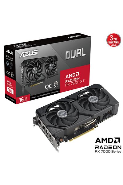 ASUS DUAL Radeon RX 7600 XT OC Edition 16GB 128 Bit Graphics Card