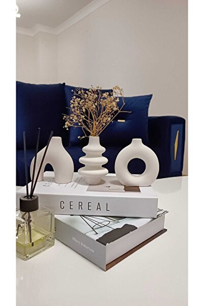 Home Minimal Biblo Set,  3'lü Dekoratif Bohem Minyatür Vazo