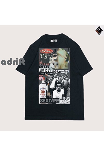 Adrift Tricou unisex Harajuka Deftones unisex supradimensionat Y2K