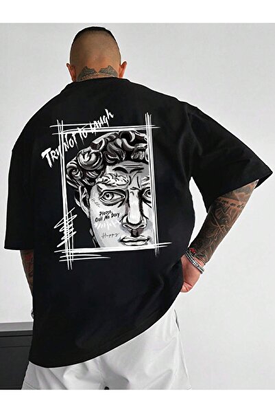 donamod Unisex Oversize Στυλ Harajuku με γραφικά με φιγούρες και γράμματα
