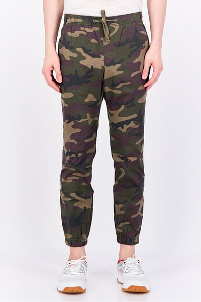 GAP Men Regular Fit Camouflage Jogger Pants, Green Combo