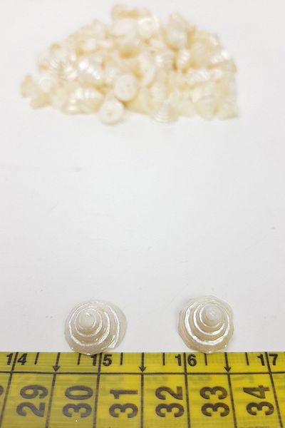 Hayalperest boncuk Cream Dome Patterned Seashell