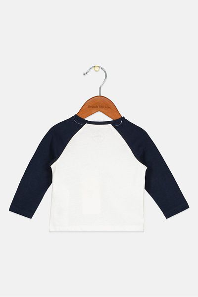 s.Oliver Toddlers Boy Crew Neck Long Sleeves Graphic Print T-shirt, White