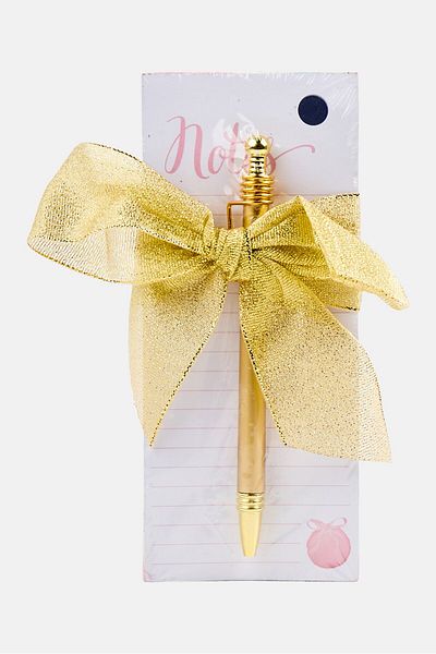 Votum Graphic Print Sticky Notes With Pen, White