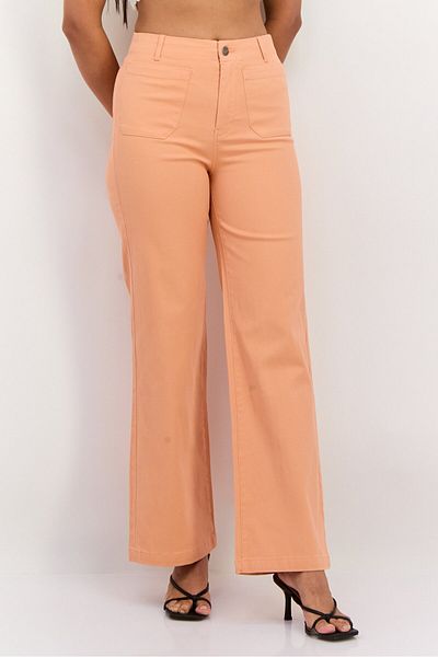Roxy Women Regular Fit Plain Wide Leg Pants, Orange
